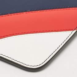 Pre Owned Fendi X Fila Multicolor Leather Logo Mania Wristlet Pouch