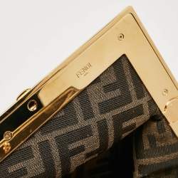 مملوكة مسبقًا Fendi Brown Leather Medium First Shoulder Bag