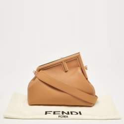 مملوكة مسبقًا Fendi Brown Leather Medium First Shoulder Bag