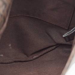 Fendi Tobacco Zucchino Coated Canvas Flap Messenger Bag
