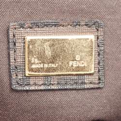 Fendi Tobacco Zucchino Coated Canvas Flap Messenger Bag