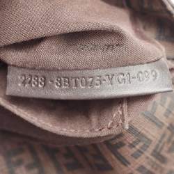 Fendi Tobacco Zucchino Coated Canvas Flap Messenger Bag