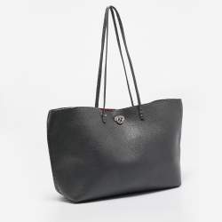 Pre Owned Fendi Grey Selleria Leather Medium Carla Tote