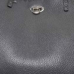 Pre Owned Fendi Grey Selleria Leather Medium Carla Tote