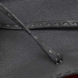 Pre Owned Fendi Grey Selleria Leather Medium Carla Tote