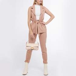 Pre Owned Fendi Blush Pink Leather Baguette Bag