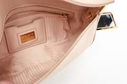 Pre Owned Fendi Blush Pink Leather Baguette Bag