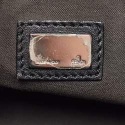 Fendi Black Zucchino Canvas and Leather Forever Bauletto Boston Bag