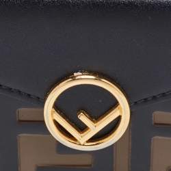 Fendi Brown/Black Zucca Leather F is Fendi Trifold Wallet