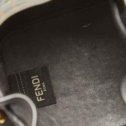 Pre Owned Fendi Tobacco Zucca Mesh and Leather Mini Mon Tresor Bucket Bag