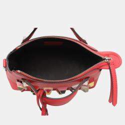 Fendi Red Leather Studded By The Way Bag 
