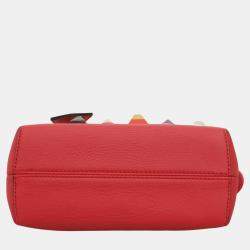 Fendi Red Leather Studded By The Way Bag 