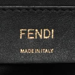 Fendi Black/Brown FF Embossed Leather Mini Camera Crossbody Bag