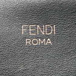 Fendi Black/Brown FF Embossed Leather Mini Camera Crossbody Bag
