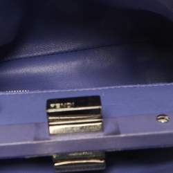 Fendi Lilac Leather Mini Peekaboo Top Handle Bag