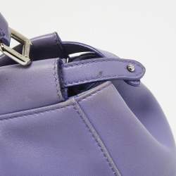 Fendi Lilac Leather Mini Peekaboo Top Handle Bag