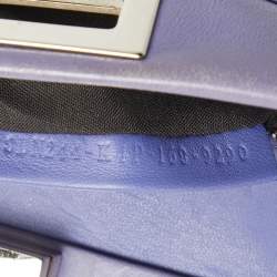 Fendi Lilac Leather Mini Peekaboo Top Handle Bag