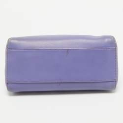 Fendi Lilac Leather Mini Peekaboo Top Handle Bag