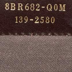 Pre Owned Fendi Tobacco Zucca Canvas and Leather Clasp Shoulder Bag