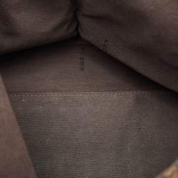 Pre Owned Fendi Tobacco Zucca Canvas and Leather Clasp Shoulder Bag