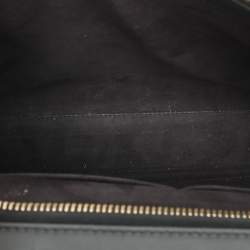 Pre Owned Fendi Black Leather Dotcom Top Handle Bag