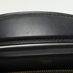 Pre Owned Fendi Black Leather Dotcom Top Handle Bag