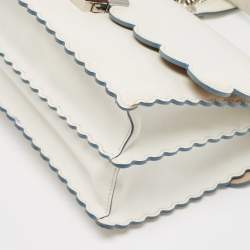 Pre Owned حقيبة كتف فندي كان أي جلد سكولابد بني/أزرق متوسطة