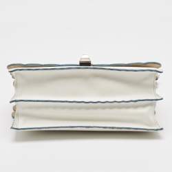 Pre Owned حقيبة كتف فندي كان أي جلد سكولابد بني/أزرق متوسطة