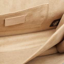 Pre Owned حقيبة كتف فندي كان أي جلد سكولابد بني/أزرق متوسطة