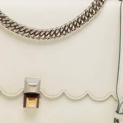 Pre Owned حقيبة كتف فندي كان أي جلد سكولابد بني/أزرق متوسطة