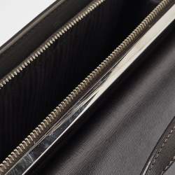 مملوكة مسبقًا Fendi Dark Grey Leather Small Demi Jour Top Handle Bag