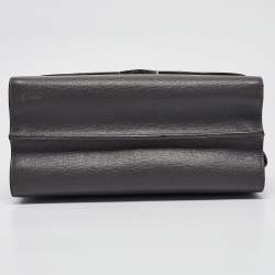 مملوكة مسبقًا Fendi Dark Grey Leather Small Demi Jour Top Handle Bag