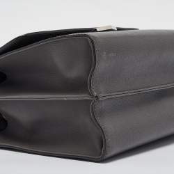 مملوكة مسبقًا Fendi Dark Grey Leather Small Demi Jour Top Handle Bag