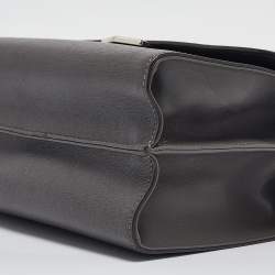 مملوكة مسبقًا Fendi Dark Grey Leather Small Demi Jour Top Handle Bag