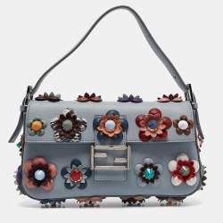 Fendi Multicolor Leather Flowerland Baguette Bag