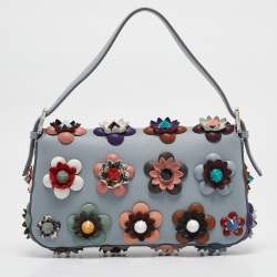 Fendi Multicolor Leather Flowerland Baguette Bag