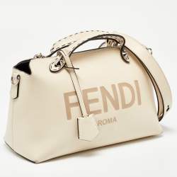 Pre Owned Fendi Cream Leather Medium By The Way Bag
