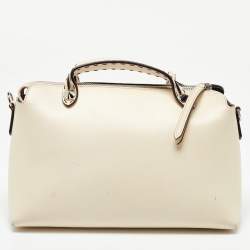 Pre Owned Fendi Cream Leather Medium By The Way Bag
