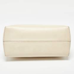 Pre Owned Fendi Cream Leather Medium By The Way Bag