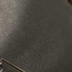 Pre Owned Fendi Dark Brown Zebra Pring Calfhair and Leather Medium 2Jours Tote