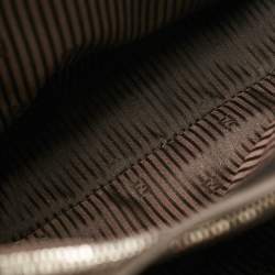 Pre Owned Fendi Dark Brown Zebra Pring Calfhair and Leather Medium 2Jours Tote