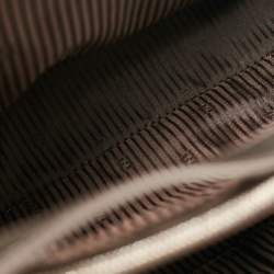 Pre Owned Fendi Dark Brown Zebra Pring Calfhair and Leather Medium 2Jours Tote