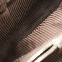 Pre Owned Fendi Dark Brown Zebra Pring Calfhair and Leather Medium 2Jours Tote