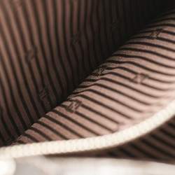 Pre Owned Fendi Dark Brown Zebra Pring Calfhair and Leather Medium 2Jours Tote