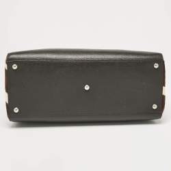 Pre Owned Fendi Dark Brown Zebra Pring Calfhair and Leather Medium 2Jours Tote