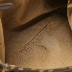 Pre Owned حقيبة يد فندي شيف جلد وكانفاس زوكا توباكو 