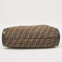 Pre Owned حقيبة يد فندي شيف جلد وكانفاس زوكا توباكو 