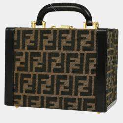 Fendi Brown Black Zucca Makeup Box