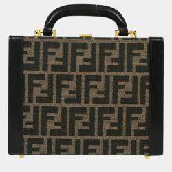 Fendi Brown Black Zucca Makeup Box