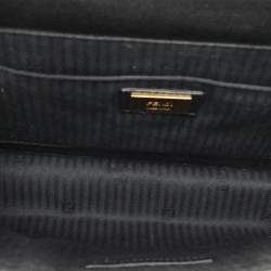 Pre Owned Fendi Black Leather Small Demi Jour Top Handle Bag